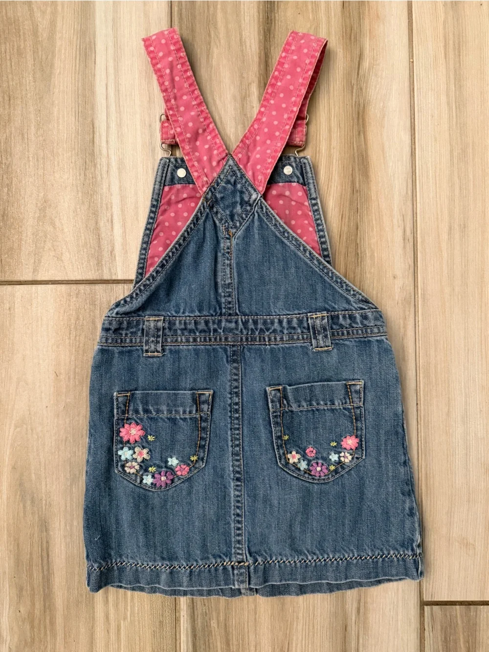 Vintage Y2K Oshkosh Floral Overalls Dress - Picture 6 of 11
